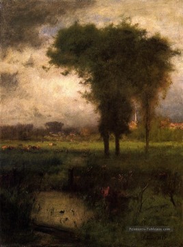 Woodland Scene paysage Tonaliste George Inness Peinture à l'huile